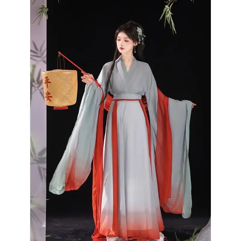 Quần Áo Trung Quốc Hán, Chính Hãng, Phong Cách Triều Đại Nam Bắc, Váy Tay Lớn, Dành Cho Nữ 7