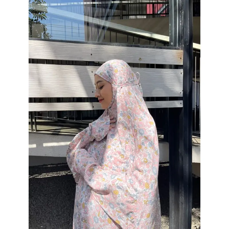 KIMYA ID Mukena Terusan Irish Bahan Rayon Viscose Plus Tas Traveling Bag  Muslim Panjang Katun Motif Dewasa Mukenah Cantik 8