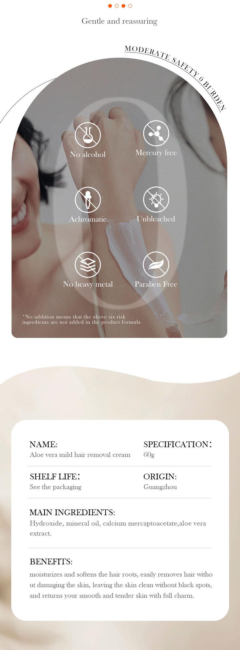 Product Introduction of [Price Increase] Aloe Vera Gentle Hair Removal Cream Non-Irritating Quick Hair Removal Cream Skincare Product 8