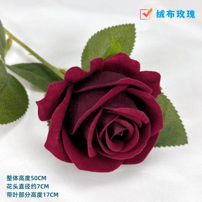 Hoa Hồng Nhân Tạo, Hoa Giả, Hoa Hồng vải nỉ Cảm Ứng Đơn, Thích Hợp Cho Thác Nước, Trang Trí Đám Cưới Và Nhà Cửa, Sắp Xếp, Hoa Giả 7