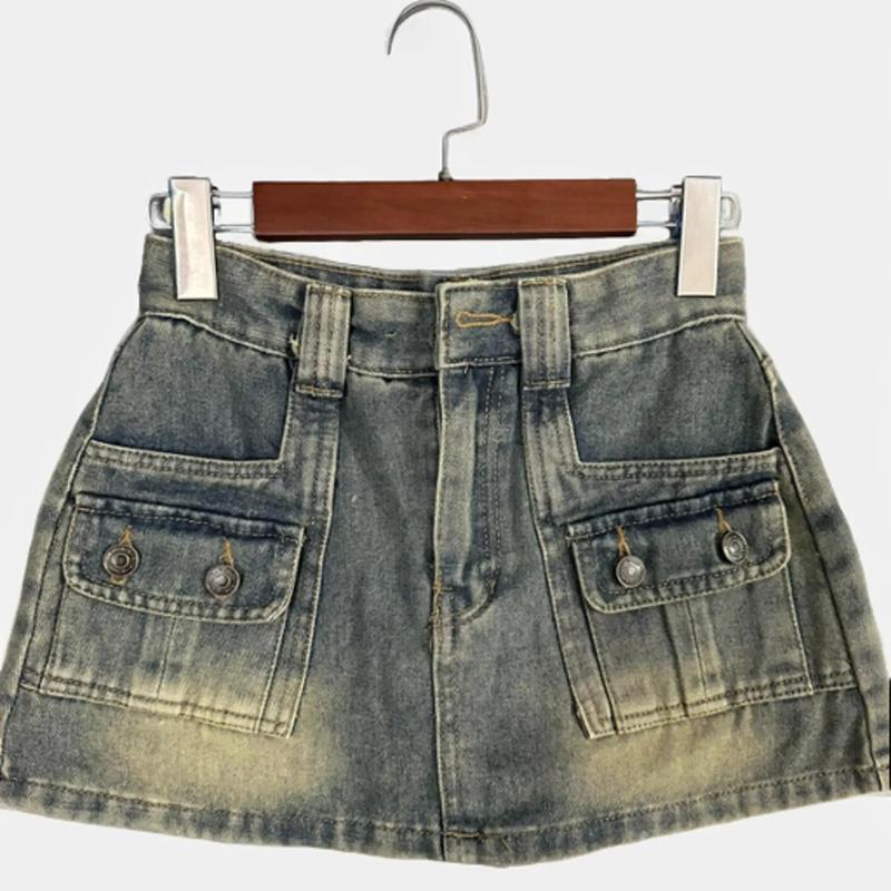  quần jean nữ giả váy ,QUẦN VÁY Jean Nữ TÚI HỘP DÁNG CHỮ A CV134 Nữ Kem Women Nhung Voi 