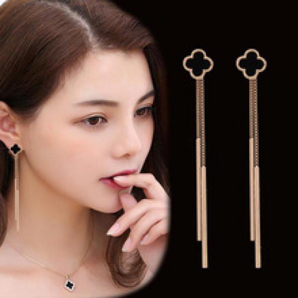 Product Introduction of Qiao Lanxuan Opal Long Fringe Earrings Korean Style Fashion Anti-Allergy Tremella, a Kind of Semi-Transparent White Fungus Eardrop Female Hanging Earrings Wholesale 15