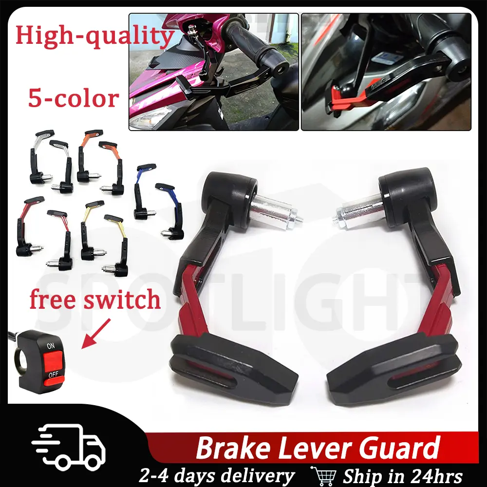 CNC Alluminium Motorcycle 7/8" Brake Clutch Lever Protector Hand Guard Balancer YAMAHA HONDA KAWASAKI SUZUKI Universal
