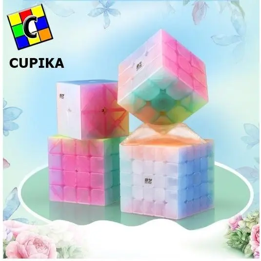 Cube Magic Puzzle 5x5 QiYi QiZheng Jelly 5x5x5 Stickerless Transparan Games 3