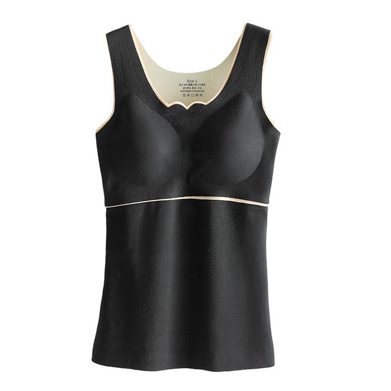 Nerhut-Áo Vest Mùa Đông Và Mùa Thu Cho Nữ, Miếng Đệm Ngực Giữ Nhiệt, Dày, Mềm Mại, Không Đường May, Hỗ Trợ Ngực, Áo Chui Đầu Không Tay, Đồ Lót Màu Trơn, Áo Dưới 4