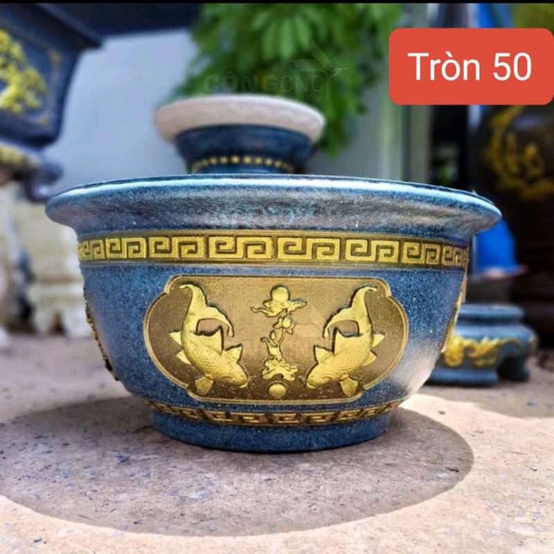 Khuôn Đúc Chậu Cảnh Tròn 50 Việt Không Chân Nhựa ABS Siêu Bền