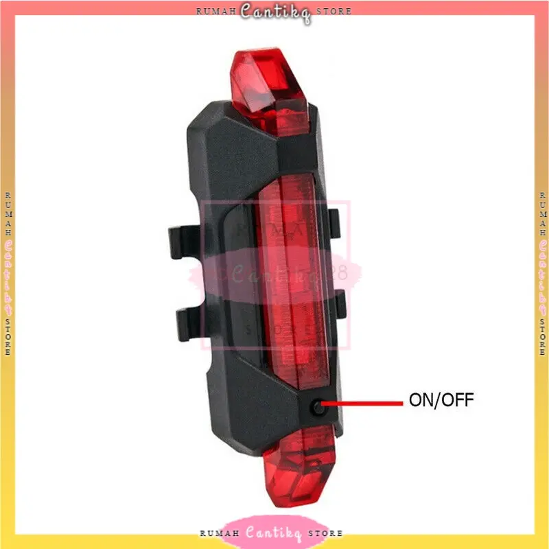 Lampu Belakang Sepeda LED USB Rechargeable Waterprof Anti Air 5