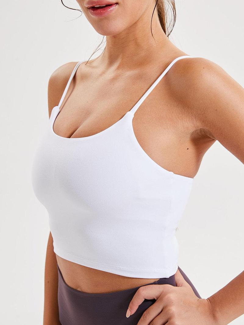 Product Introduction of Women's Solid Sports Bra, Casual Comfortable Breathable Sports Bra for Yoga Gym Workout Running, Ladies Sportswear for All Seasons Valentine's Day 5