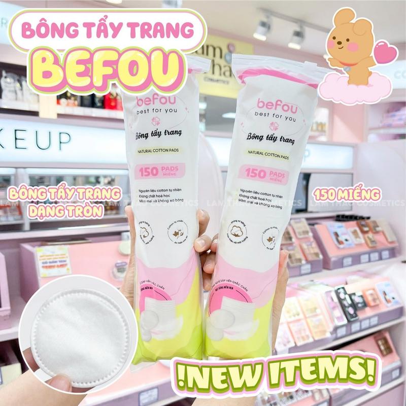 Bông Tẩy Trang Befou Cotton - Chất liệu cotton mềm mại 2