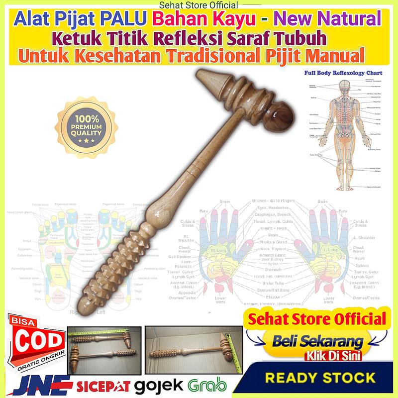 Alat Pijat Palu Kayu Terapi Pijet Refleksi Tangan Pijit Reflexi Pundak Punggung Kaki Betis Repleksi Therapi Pemijat Manual Tradisional Model Palu Bahan Remet Telapak Remes Tangan Massage Multifungsi Tongkat Pijet Badan Pijit Totok Therapy Tubuh Urut 7