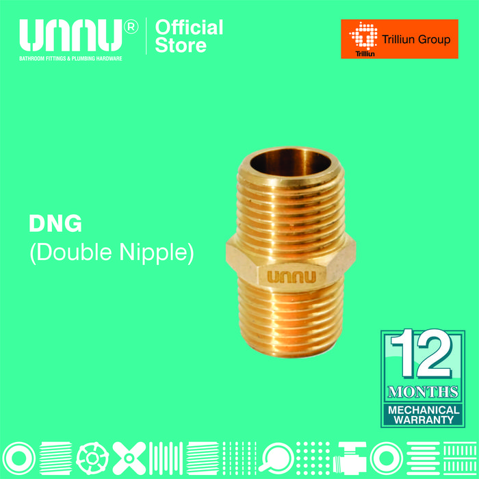 Gambar UNNU Double Nipple - DNG 1/2" dari UNNU.official Kab. Gresik Tokopedia