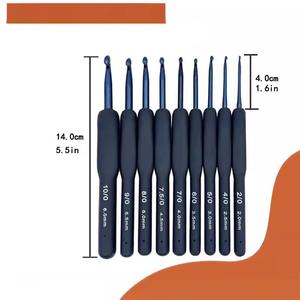 (แยกชิ้นสีกรม) เข็มถักโครเช เข็มถักไหมพรม แยกชิ้น สินค้าพร้อมส่งจากไทย สินค้าขายดี