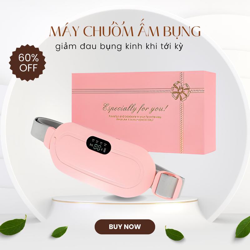Máy Massage Làm Ấm Bụng Đai Chườm Ấm Giảm Đau Bụng Kinh Nguyệt Làm Ấm Tử Cung may massage bung