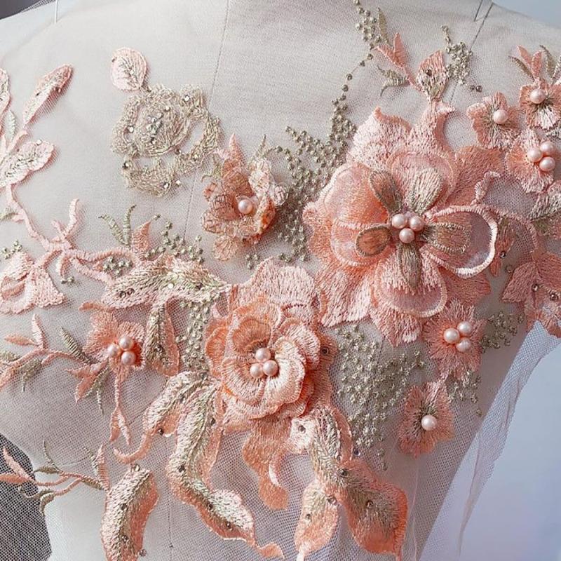 Product Introduction of Fashion Elegant Colorful Sequined Embroidery Patches 3D Flower DIY Embroidered Floral Patches Sewing On Patches Dresses 12