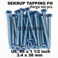 Gambar Sekrup FH 6 x 1 1/2 " per 100 pcs Tapping FAB Skrup 3 x 40 mm obeng plus dari TOKO KINS Kota Administrasi Jakarta Barat 1 Tokopedia