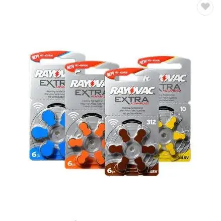 RAYOVAC Extra Advanced Size 10 13 312 675 Zinc Air Hearing Aid Battery (6 Pieces Per Card)