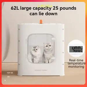 (JP) 62L Pet Drying box Pengering Bulu Kucing Anjing Rambut Grooming Dehydrator Mesin Pengering Hewan Pet Dryer Box HSL