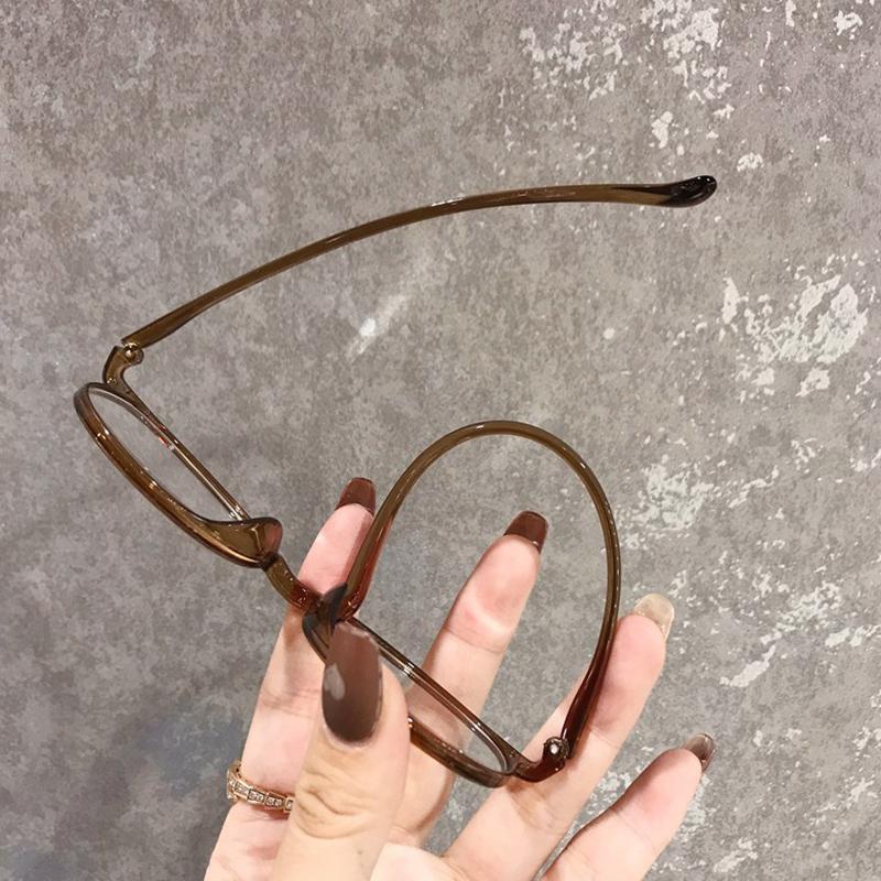 【Sktlz】 Myopia Glasses Women's Fashion New Plain Glasses Men's Flat Light Anti Blue Light Eyewear Hitam Kacamata Plastik 4