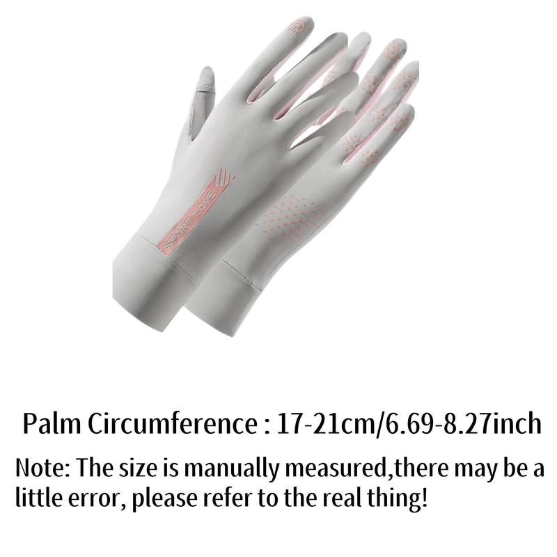 Women's Letter Print Sun Protection Gloves, Breathable Comfortable Sports Gloves for Cycling, Outdoor Sports Accessories for Women & Girls 1