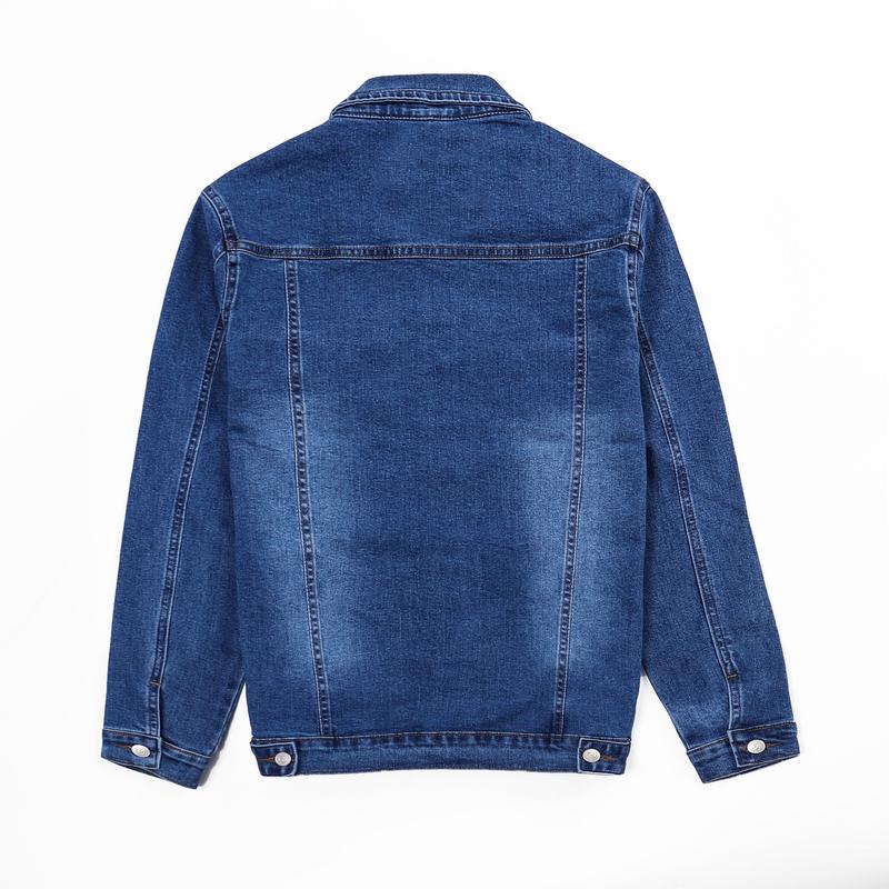 Áo khoác Jens luxury Nam A41 chất liệu vải Cotton Menswear Jean Jacket Có Cổ