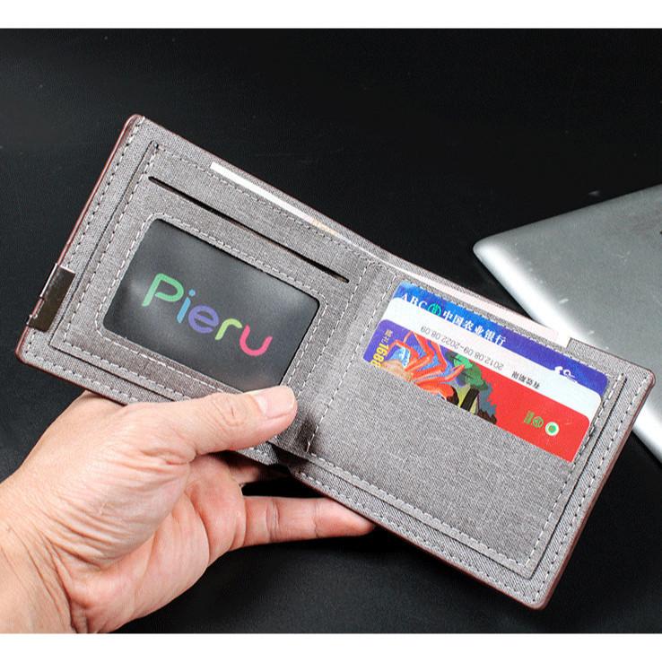 VÍ NAM CANVAS Jolizeon BẢO HÀNH 12 THÁNG CV89 Wallet Nhiều Ngăn Hình Chữ Nhật Nhung Chữ Nhật Da 4