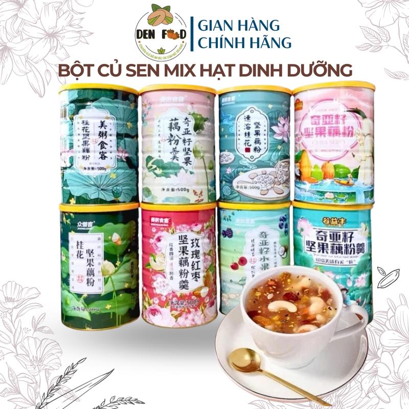 Bột Củ Sen Mix Hạt Dinh Dưỡng, Eat Clean Healthy Dưỡng Nhan hiệu Meizhoushike - Ăn Vặt Denfood