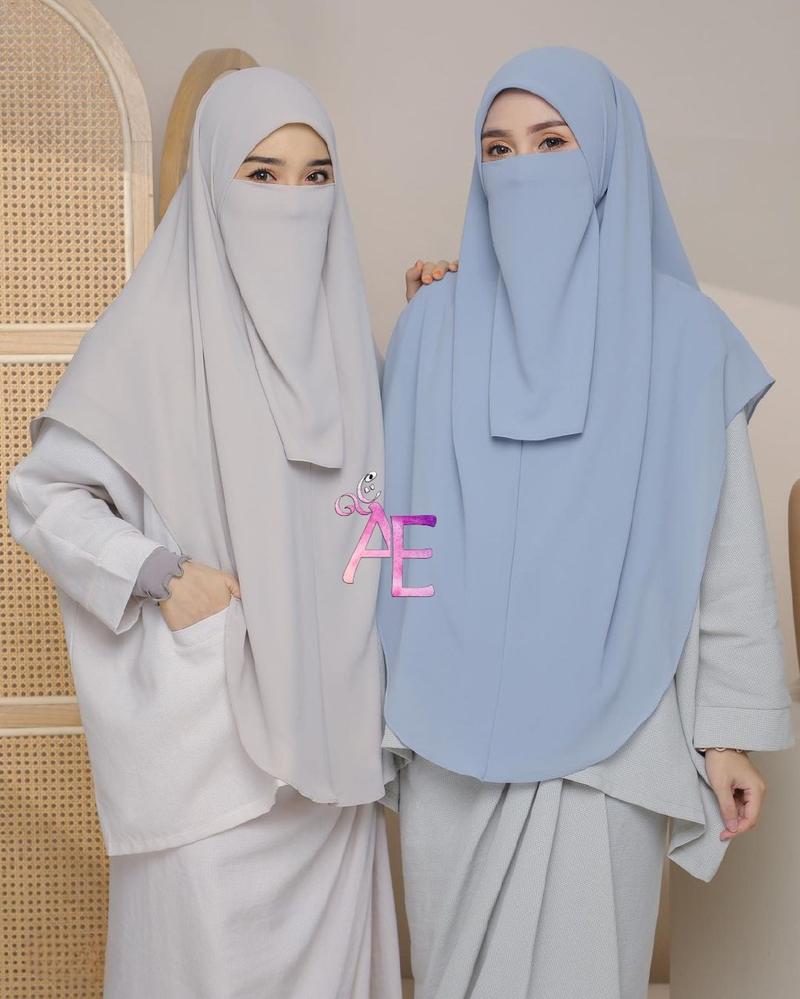 Product Introduction of {SET CADAR} JILBAB SYAR'I SEGI EMPAT INSTAN JUMBO PREMIUM | TUDUNG HAFIZAH Bisnis Pad Muslim Layer Doll Ceruty Sifon Kerudung 0
