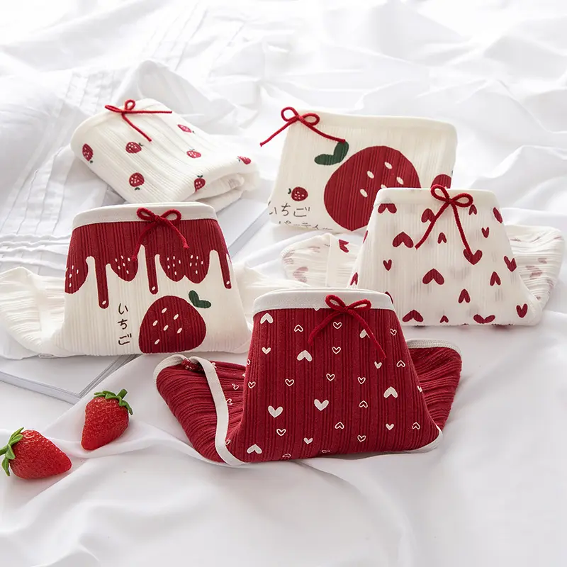 Celana Dalam Wanita Model Korea Cute Motif Katun 0