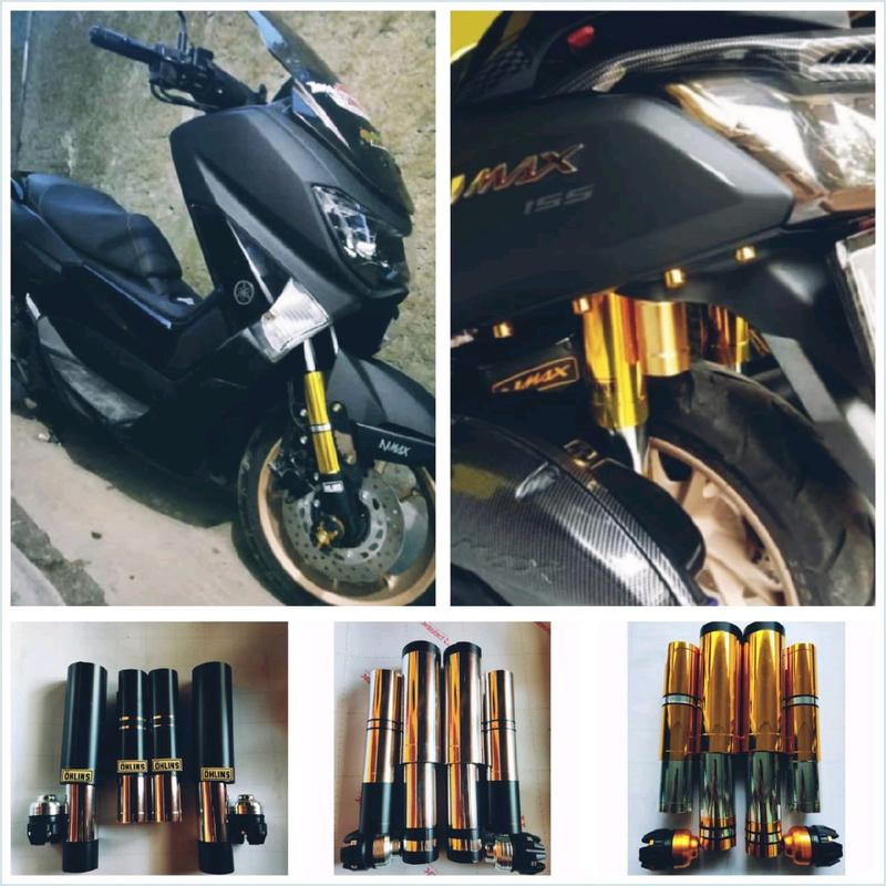 Paket komplit cover shock/Pengaman shockbreaker depan belakang plus Jalu As motor Yamaha Nmax old/new 0
