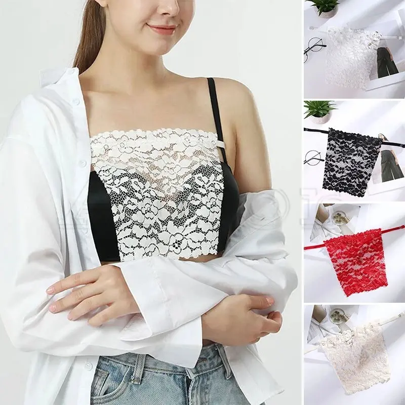 Áo Ngực Dạng Kẹp Chống Lộ Viền Ren Cho Nữ, Miếng Ren Yếm che Áo Ngực Tiện Dụng Loạt Xịn, chất ren mềm mịn, mát mẻ
