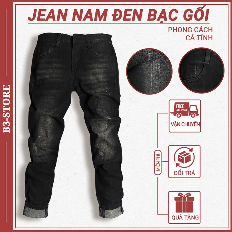 Quần Jean Nam B3STORE - Suông Trơn Hiện Đại, Dáng Đứng Chuẩn, Phong Cách Quần Rin Giá Rẻ 1