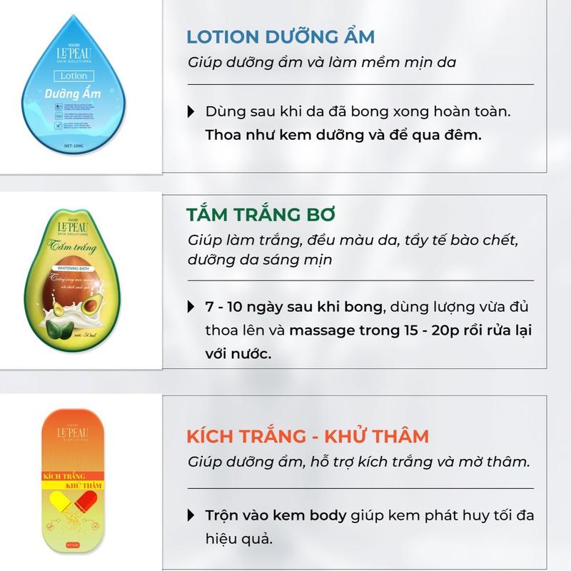 Set 3 Gối Dưỡng Body Sau PEEL 1