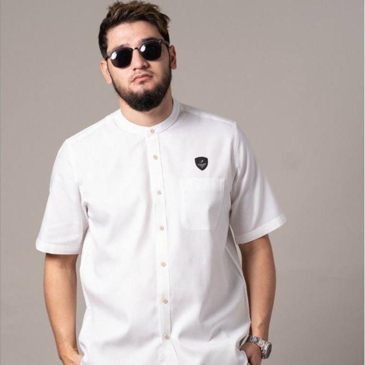 Baju koko lengan pendek terbaru motif polos 4