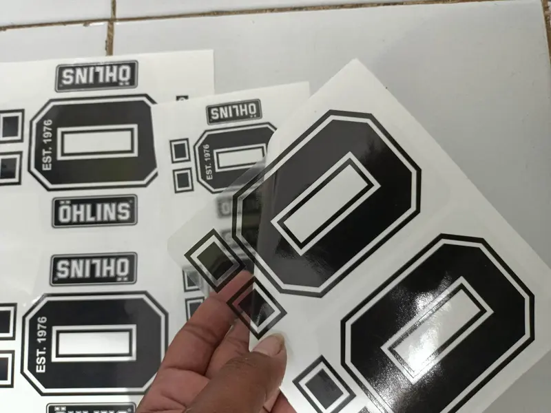 Sticker shock upside down USD Ohlins transparant CRF Klx BF DT Expedition Realjump MGV kx Yz Ktm kxf Gordon Motorcycle 3
