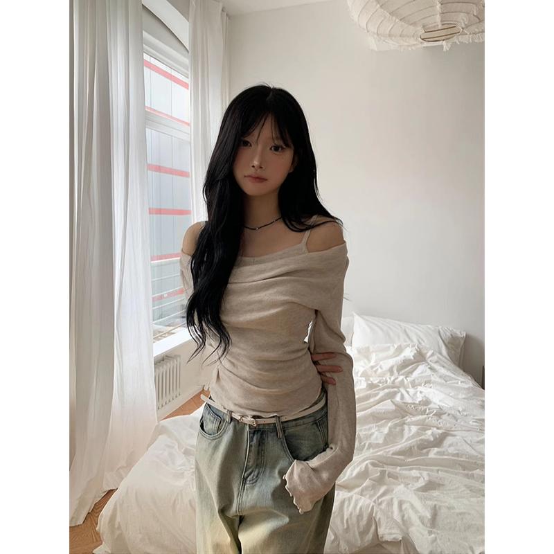 Áo Thun Nữ Trễ Vai Khâu Dài Tay, Hàng Mới Về Mùa Thu, 251016 | BigBuy360 - bigbuy360.vn