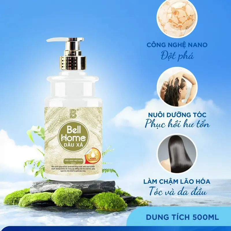 Dầu gội, dầu xả thảo dược ngủ ngon Bell Home 500G từ công nghệ sinh học Dưỡng Tóc Nam Nữ dầu  gội 3
