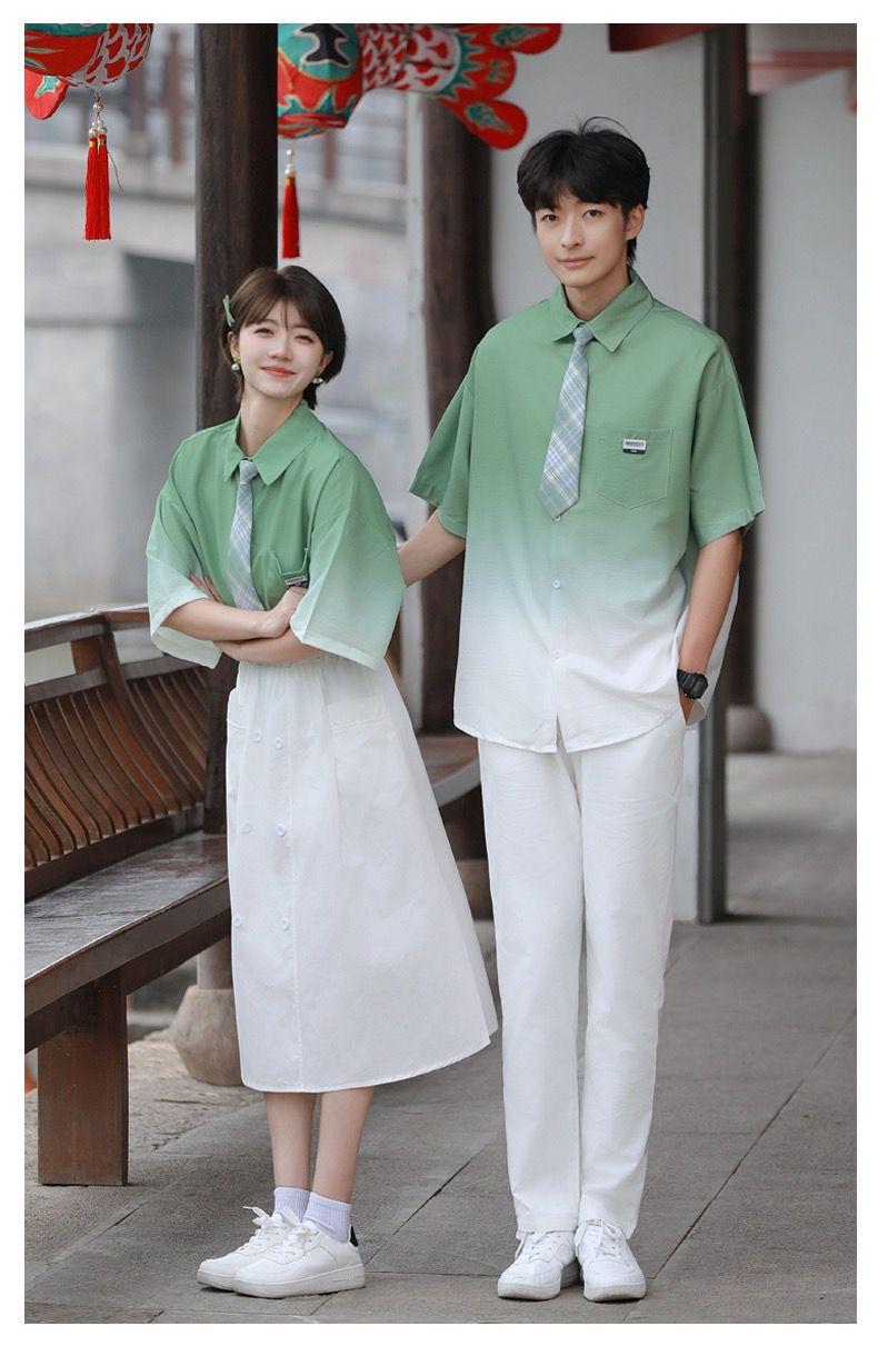 Product Introduction of Graduation Class Outfit Set - Trendy Gradient Color Short Sleeve Shirt |     School Uniform for Middle School Students, Performance & Recital |     Stylish Academic Wear (Boys & Girls) 26