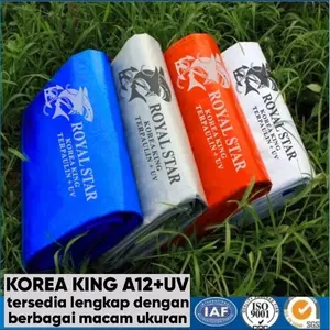 terpal A12 ROYAL STAR UV ukuran lengkap all size bahan korea A12+UV KOREA KING bahan original korea kuat awet tidak mudah pecah .terpal serbaguna multi fungsi TOP PRODUK BERKUALITAS