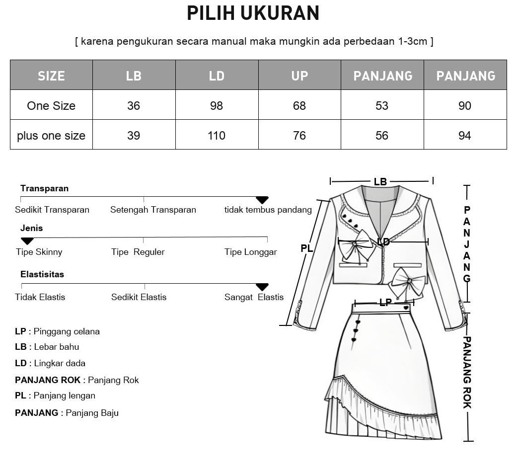 Asaya Rok kemeja lengan panjang leher awak setelan bunga