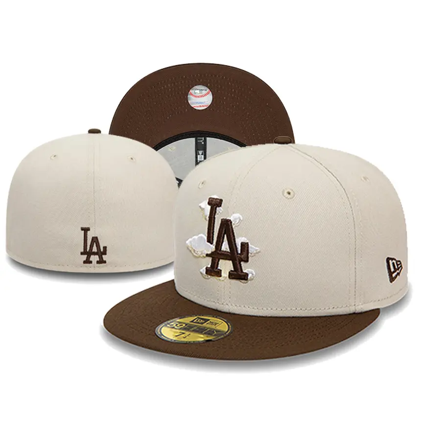 Mũ Bóng Chày Thể Thao, Dành Cho Nam Giới, LA Dodgers Begie 59FIFTY, Mũ Vừa Vặn