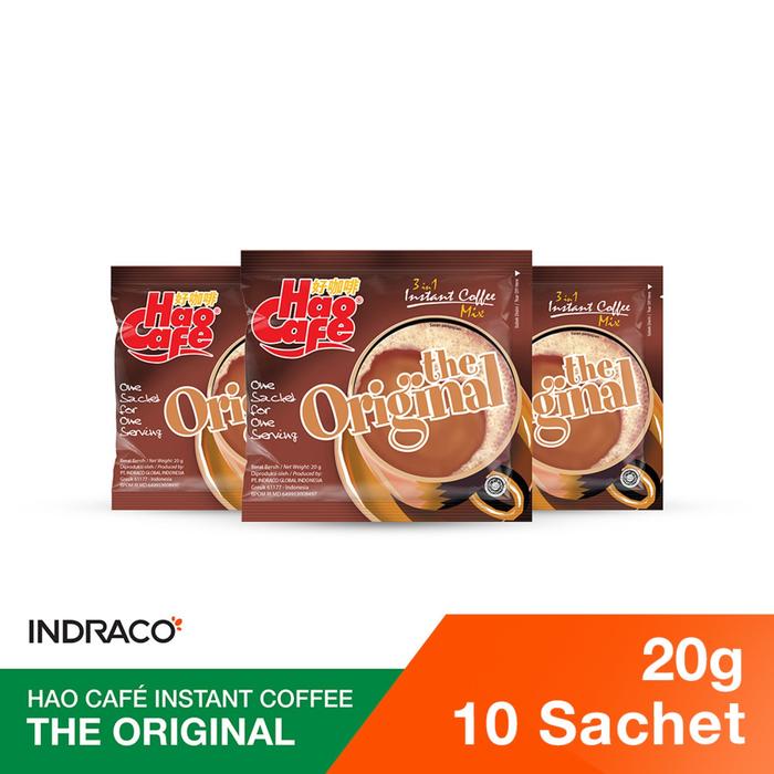 Gambar Hao Café Instant Coffee  The Original  (10 sachets x 20g) dari INDRACO Store Kab. Gresik Tokopedia