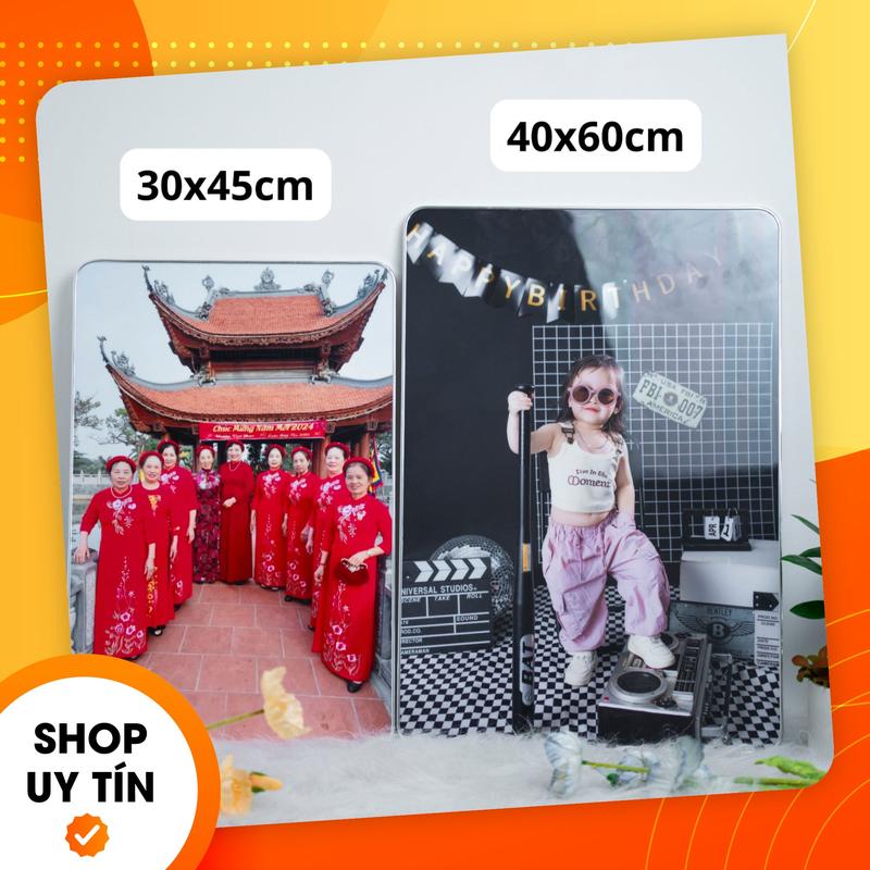 Ảnh Tráng Gương 4K Bo Viền treo tường Hỗ trợ chỉnh sửa ảnh Decor Tranh Ảnh Trang Trí Nhà đa trang trí không theo mùa Treo Phòng Khung Tranh - đóng tường