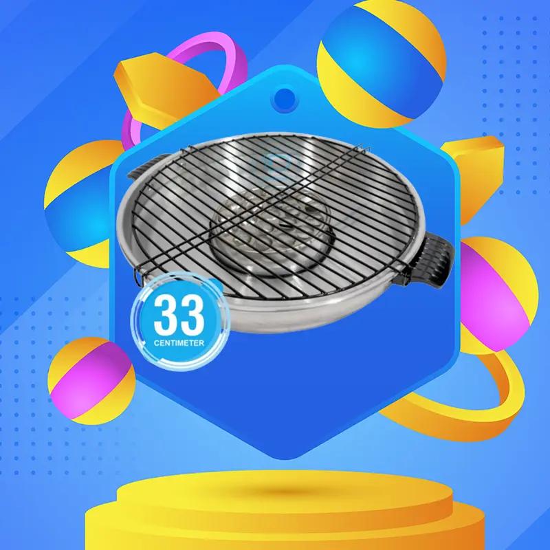 Maspion Fancy Grill 33cm Alat Panggangan Bbq Tempat Panggang Sate Ikan Sosis Panggangan Daging Serbaguna 33cm Aluminium Arang
