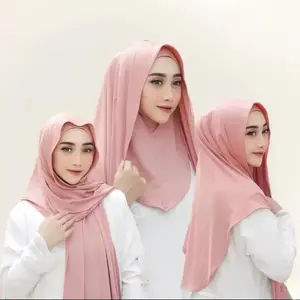 JAIN pashmina instan pashmina oval ninja terlaris malay Panjang Jilbab Kerudung Hitam Muslim Syari Segi Bisnis Santai Sore Hari