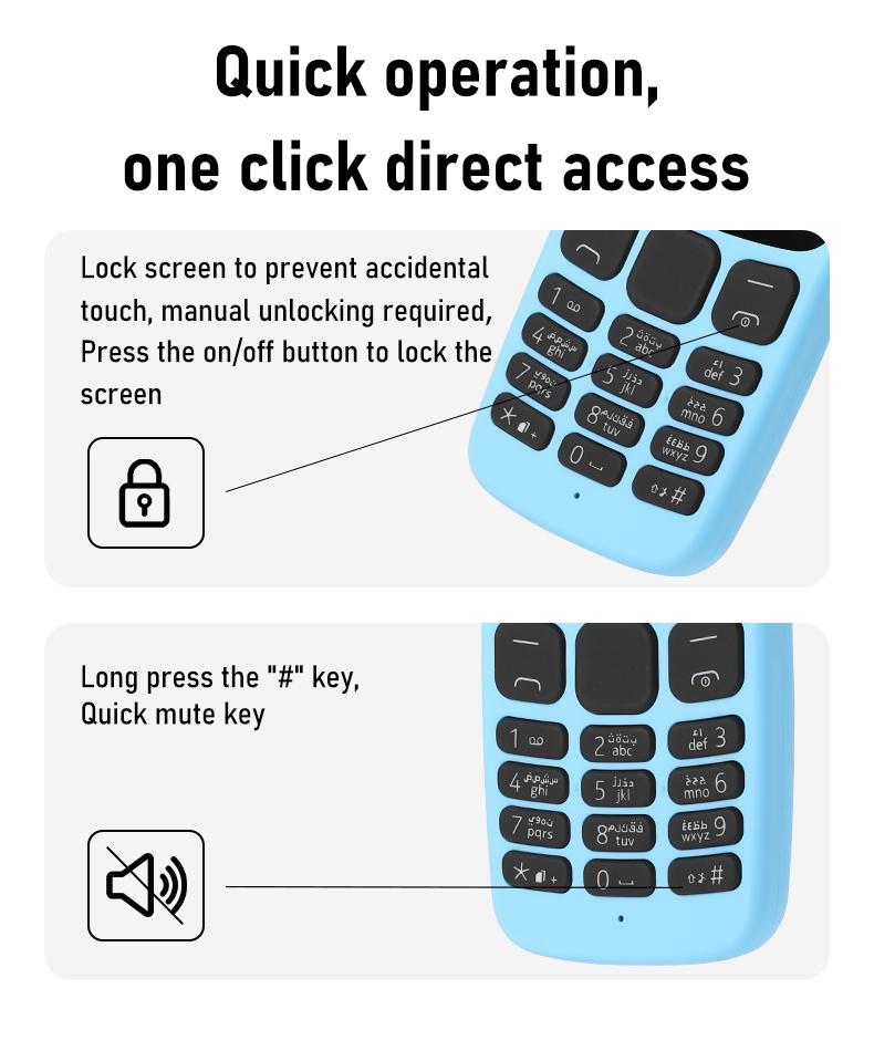 Product Introduction of New Straight Button Machine 2G mic spinning N106 Big Word Function Ready to Use Classic Mobile Phone Suitable for Adult Student Mobile Phone Mini phone GSM Card Dual multicolor Southeast Asia 11