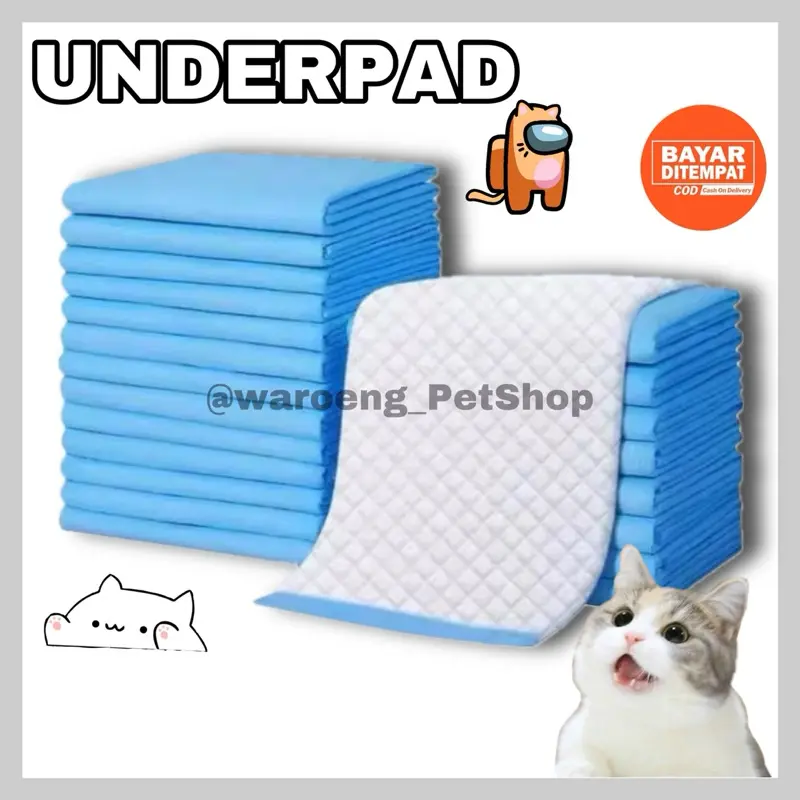 Pad Pipis size S Kucing Anjing Kelinci Popok Sekali Pakai Alas Pipis Hewan Underpad Popok Hewan