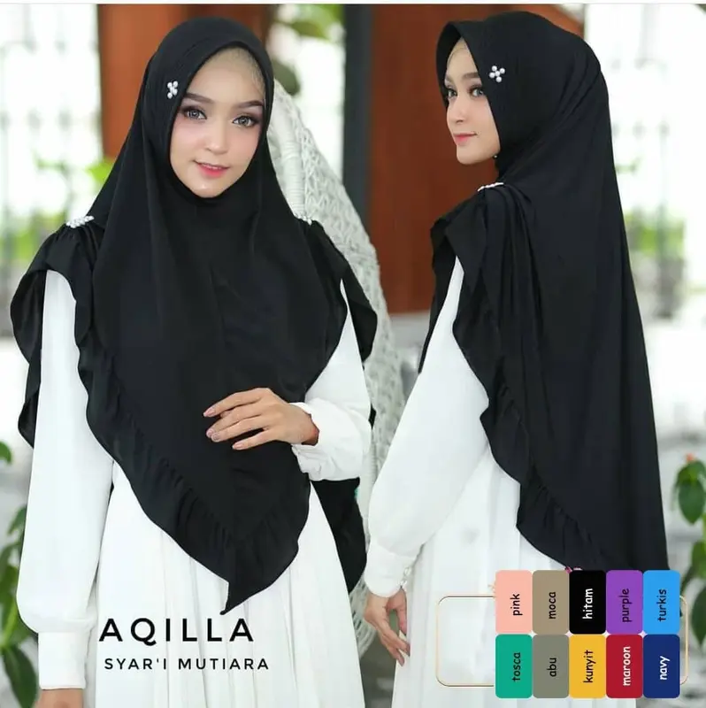 Aqila Syari Mutiara Khimar JilbabFashion JilbabMurah JilbabStyle 2