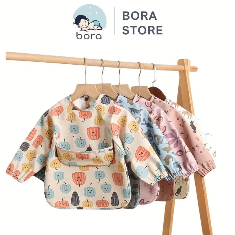  Áo yếm ăn dặm cho bé cao cấp PU siêu mềm chống thấm 