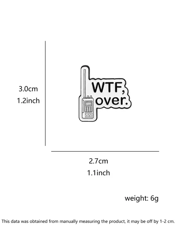 Funny Walkie Talkie Design Brooch, Cute Letter Design Brooch, Fashion Accessories for Men & Women, Trendy All-match & Exquisite Brooch for Birthday Gift, Gifts for Wife 1