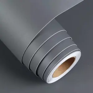 Wallpaper Dinding Polos Dark Grey 45cm x 10m Dekorasi
